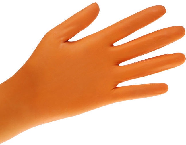 Nitrila diagnostiskie cimdi, bez pūdera STYLE ORANGE, izmērs XS, N100