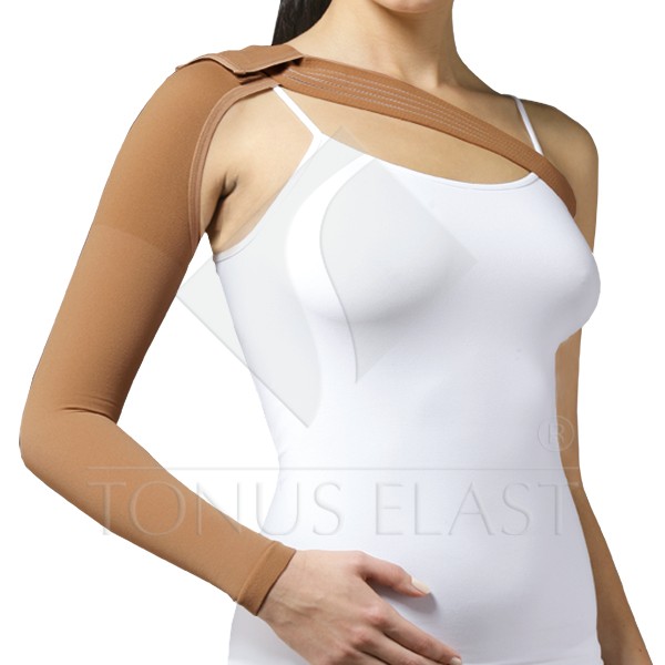 TONUS 0403-01 Medicīniskā Elastīgā Kompresijas Piedurkne Ar Pleca Daļas Stiprinājumu. Kompresijas Pa