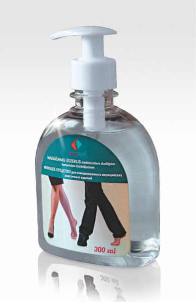 Mazgāšanas līdzeklis medicnskiem elastīgiem kompresijas izstrādājumiem